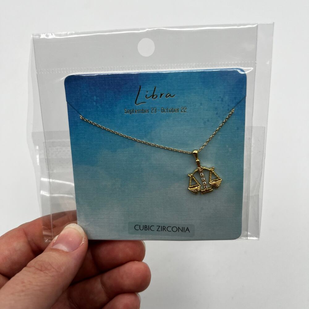 Francesca's‎ Libra Scale Zodiac Cubic Zirconia Necklace